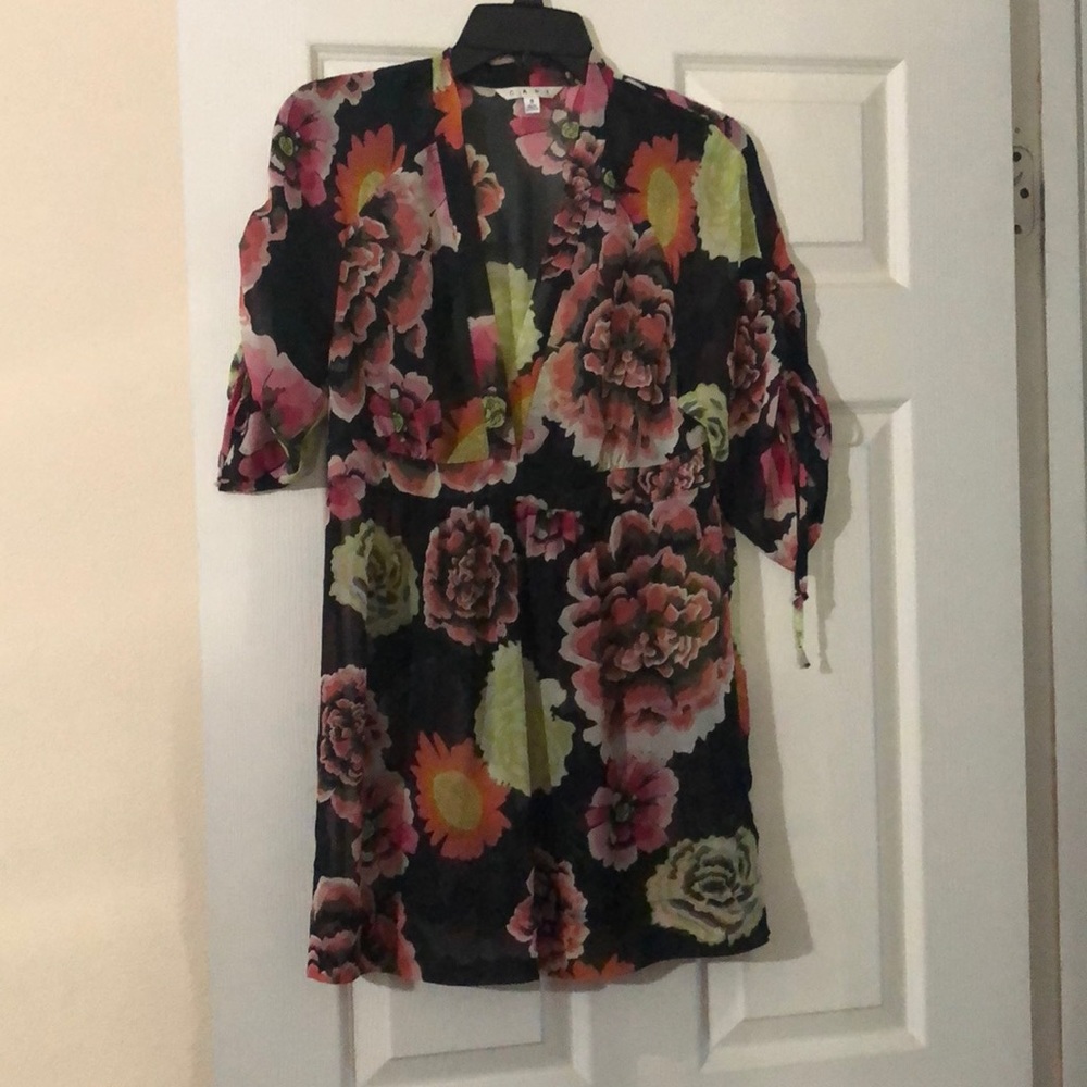Cabi sheer floral blouse